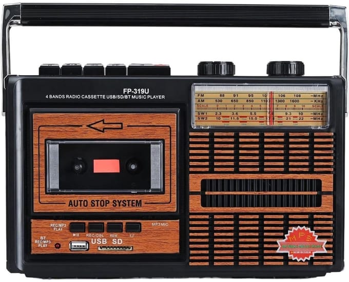 Cassette Speler - Walkman - Zwart en Bruin