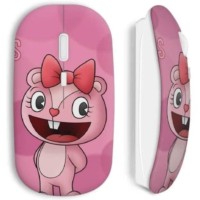 Draadloze muis Happy tree Friends ontwerp Roze