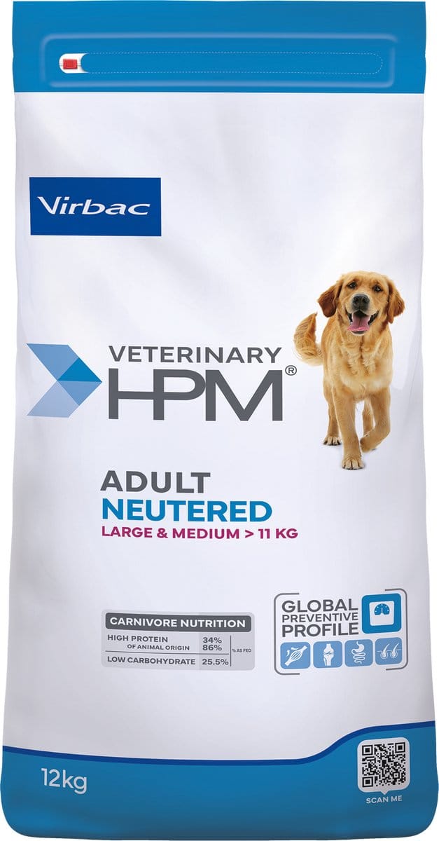 Virbac Veterinary Hpm Adult Gesteriliseerd Groot & Middel - Hondenvoer - 12kg