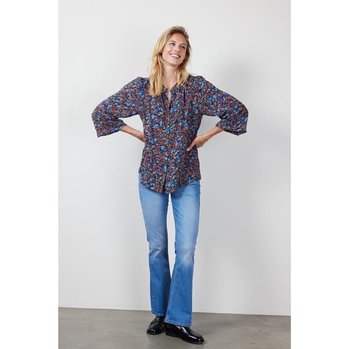 Blouse Tallis Blue Spickle print