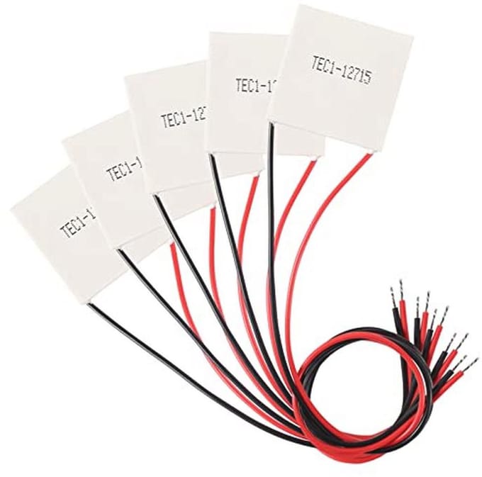 Thermo-elektrische koelplaatmodule - 5 stuks, 142W, 12V-15,4V, 40mm x 40mm