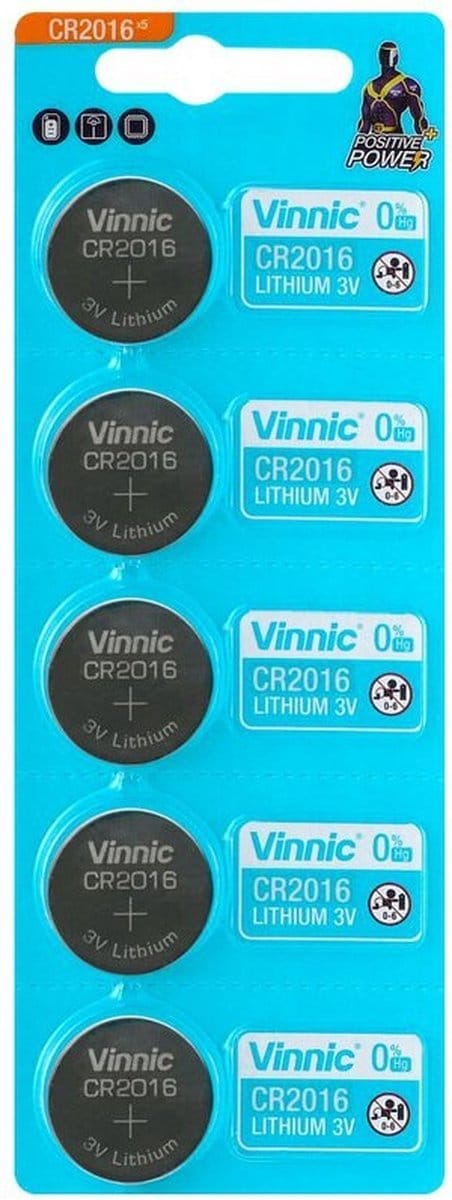 CR2016 Knoopcel 5 Stuks 3V Lithium Batterijen