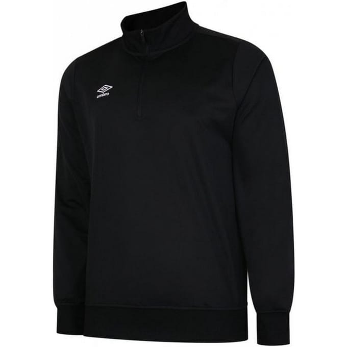 Umbro Heren Club Essential Half Zip Sweatshirt (Zwart)