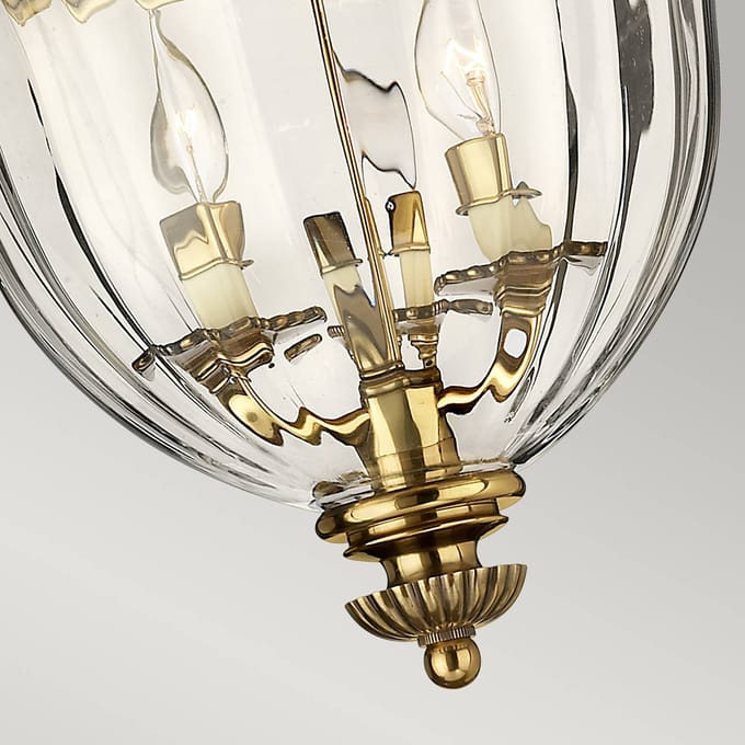 Hinkley LED Plafondlamp Cambridge | 3X E14 Max 40W | Dimbaar | Burnished Brass