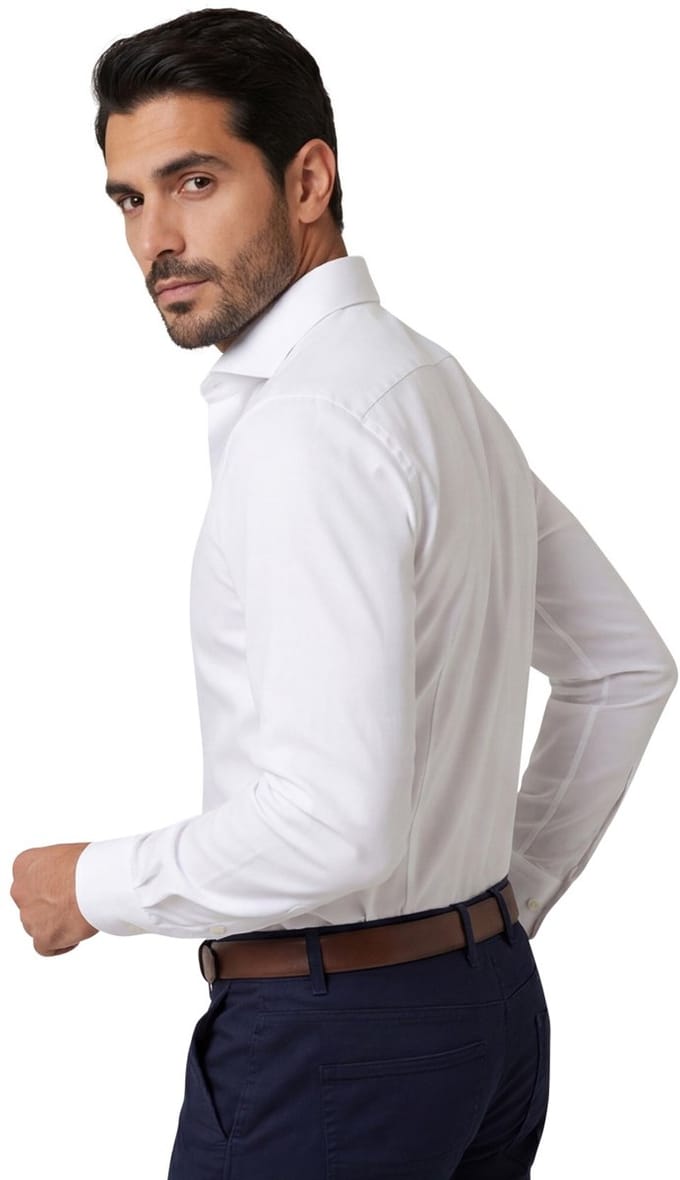 John Miller Overhemd Tailored Uni Non Iron Wit / male