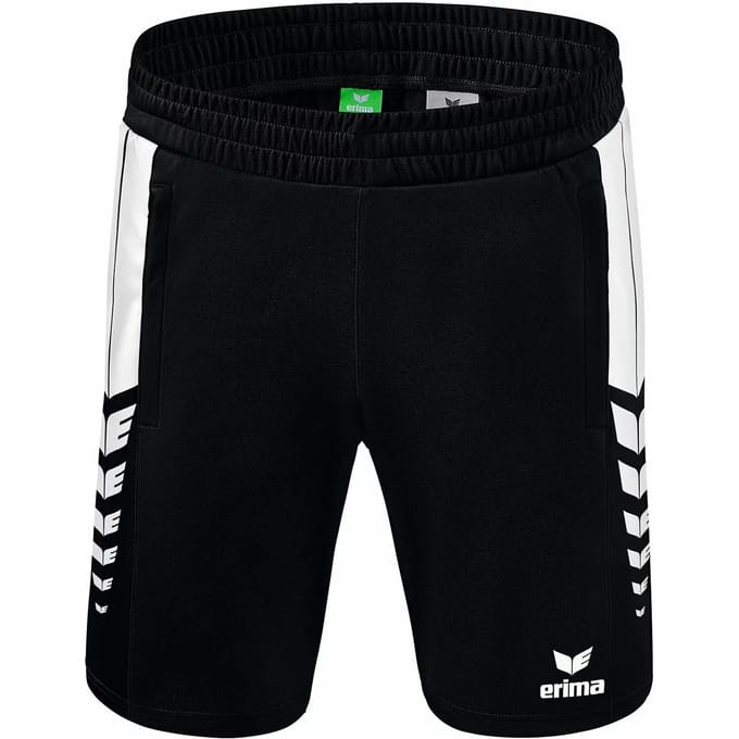 Erima Six Wings Worker Short Heren - Wit / Zwart | Maat: M