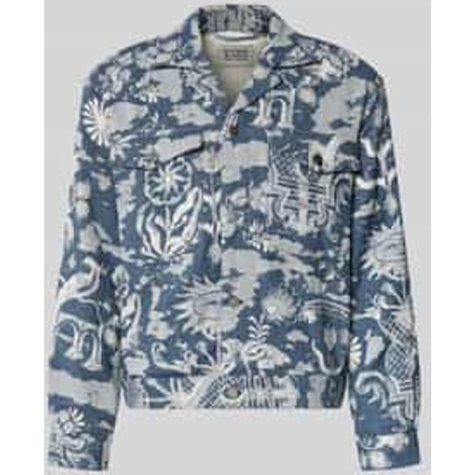 Jack in all-over look met reverskraag