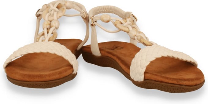 Mode-mania Dames Sandaal | Wit | Maat: 36