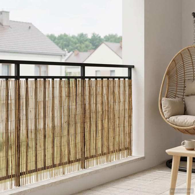 vidaXL - Tuinhek - Gecarboniseerd - 600 - x - 90 - cm - Riet