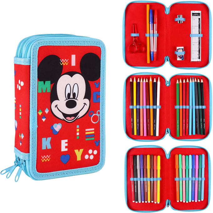 Disney Mickey 3-level filled pencil case