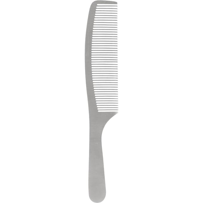 Peignes de coiffure professionnels en acier inoxydable à dents fines pour salon de coiffure white