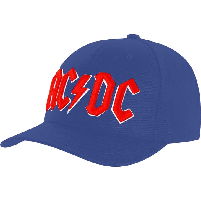 AC/DC Baseballcap met logo voor volwassenen (Middenblauw)