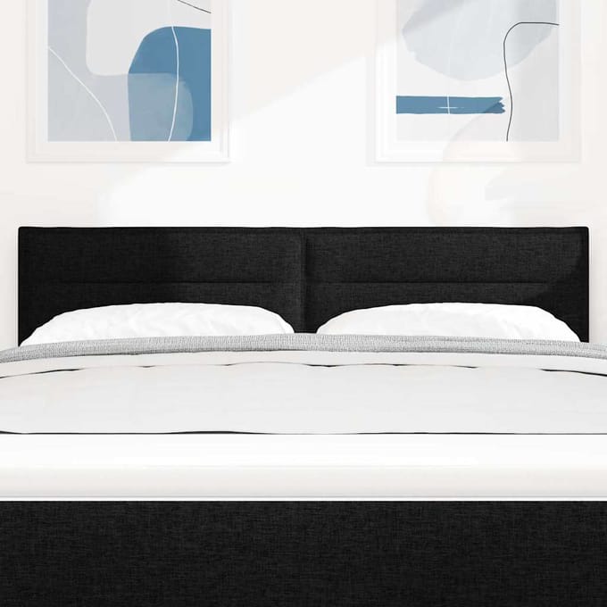 vidaXL Hoofdbord Zwart 144 cm Stof