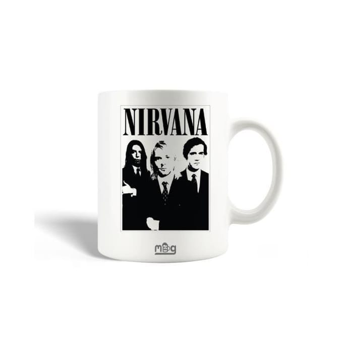 Keramische Mok - Nirvana - Zwart en Wit - 30cl - Vaatwasmachinebestendig - Cilindrisch