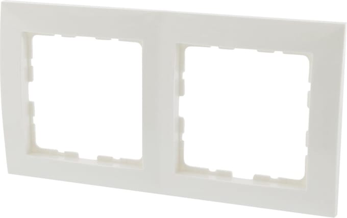 Berker S1 afdekraam – inbouw – 2–voudig – polarwit – 10 stuks