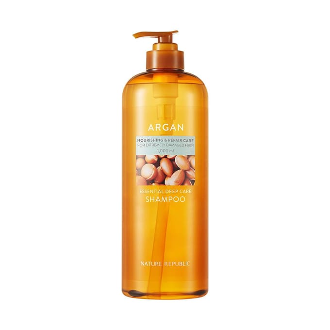 NATURE REPUBLIC Argan Essential Deep Care Shampoo Jumbo (1000 ml) orange