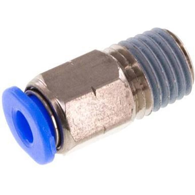 1/8'' x 1/16'' NPT Messing/PBT Insteekfitting buitendraad NBR [5 Stuks]