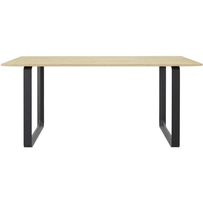 Muuto 70/70 Tafel - eiken massief - zwart - S