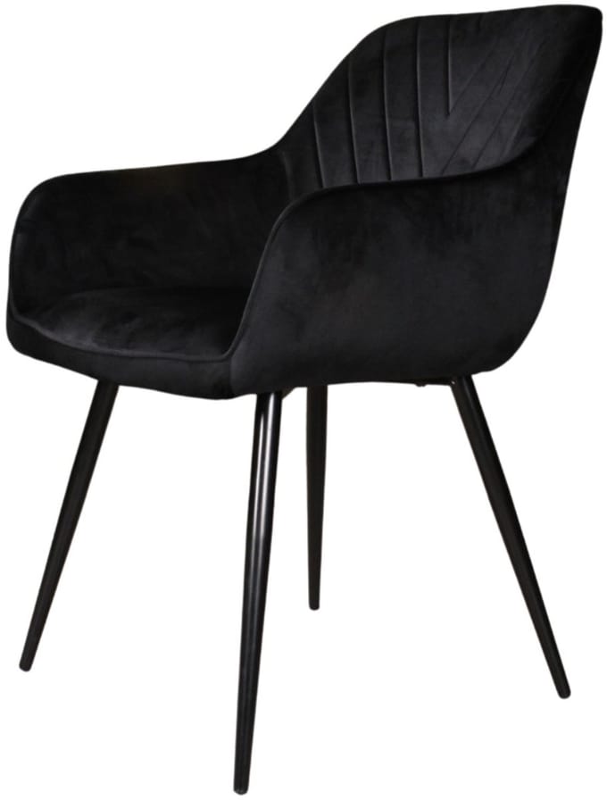 DS4U® Gaby armstoel velvet zwart