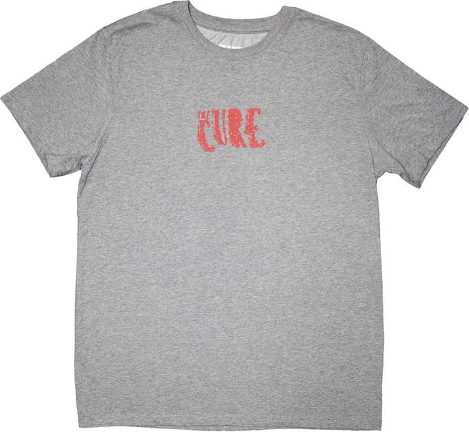 The Cure - Mini Logo Heren T-shirt - S - Grijs