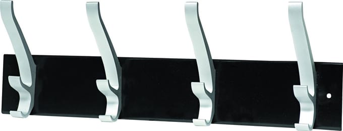 Unilux Cypres coat hook rack with 4 hooks black
