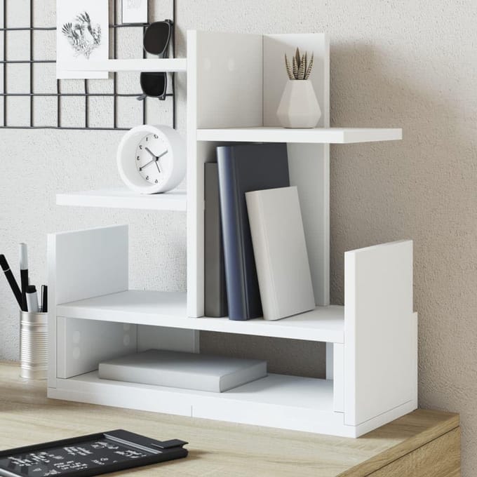Bureau Organizer - Documentenrek - Bureau Opruimen - Stabiel Houtmateriaal - 49 x 20 x 52.5 cm - Wit