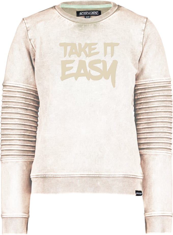 4PRESIDENT Sweater jongens - Sand - Maat 152 - Jongens trui