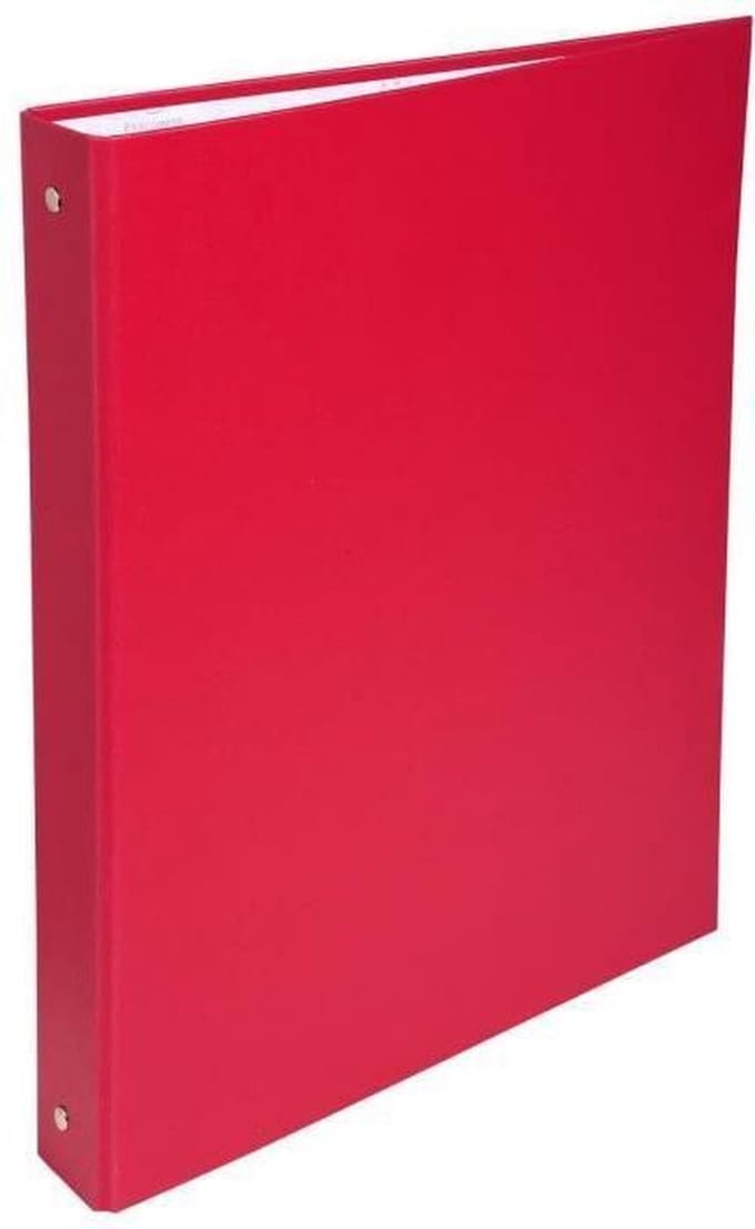 Exacompta Ringband in PP met harde omslag - 4 ringen van 30mm - A4 - Rood - 51375E