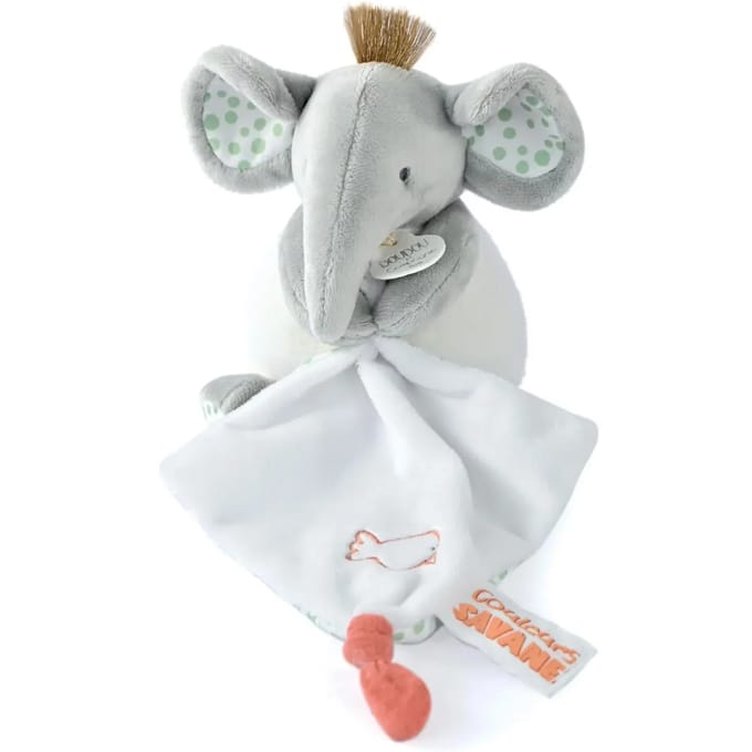 Olifantenpop met knuffel Doudou & compagnie 15 cm