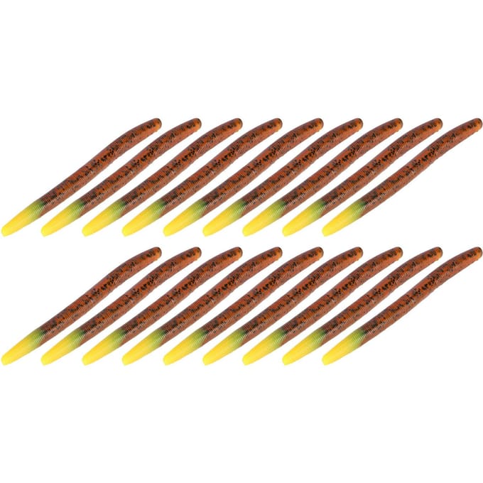 3 Ensembles Simulation Artificielle Ver de Terre Forme Appât Leurre Accessoire de Pêche 4# brown