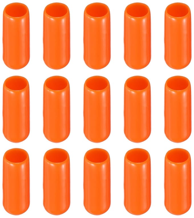 Dailygoods- Eindkappen 100 Pack - Rubber Eindkappen - Draadbescherming - Stofisolatie - Roestpreventie - Binnendiameter 8 mm - Draadbeschermers