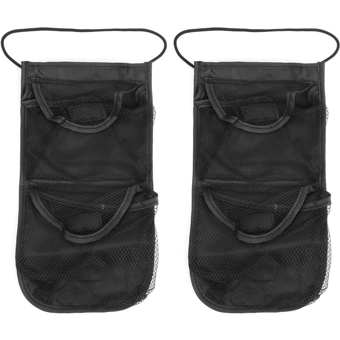 2 Pièces Pochette pour Balle de Golf en Maille de Nylon Golf Grande Capacité Support de Transport pour 36 Balles avec Corde black