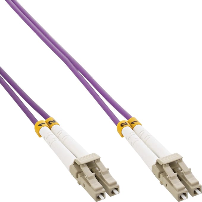 Premium LC Duplex Optical Fiber Patch kabel - Multi Mode OM4 - paars / LSZH - 3 meter