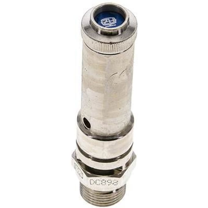 G 3/8'' vernikkeldMessing Vooringesteld Overdrukventiel 16 Bar DN 8 - SFL-BN-8-16-038