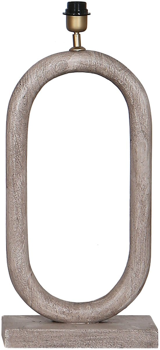 by Mooss - Tafellamp - Houston - Camel - Grijs - Beige - Bruin - Hout - 59 cm