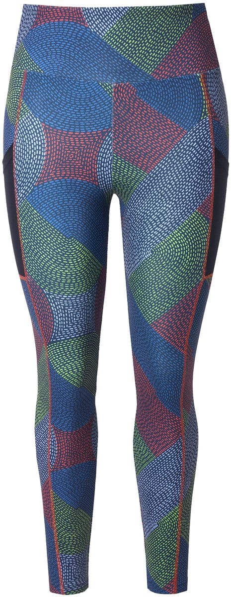 Ulla Popken - Dames - Functionele legging vlechtmotief meshzak gerecycled - Marine - Maat 58+