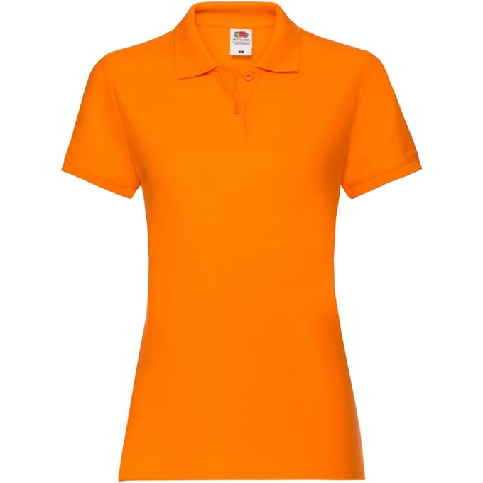 Fruit of the Loom Dames/Dames Premium Effen Poloshirt (Oranje)
