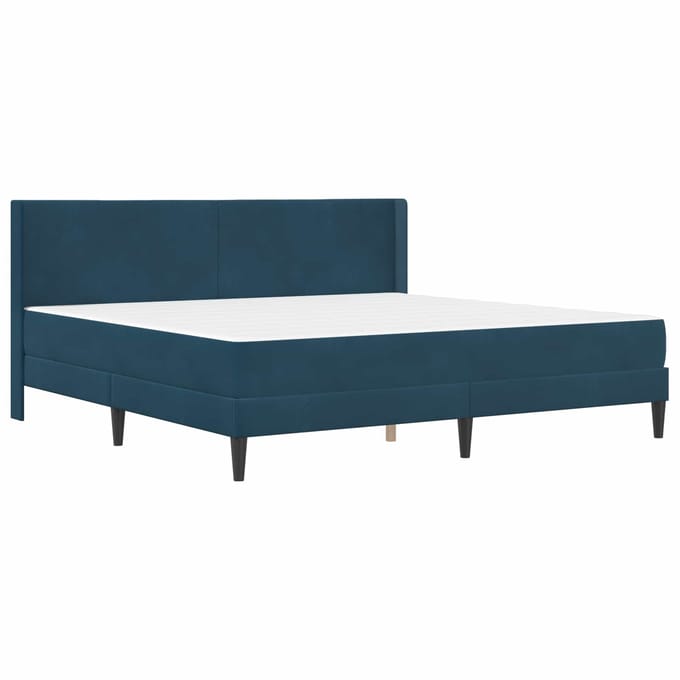 vidaXL - Bedframe - met - matras - Blauw - 200 - x - 200 - cm - fluweel