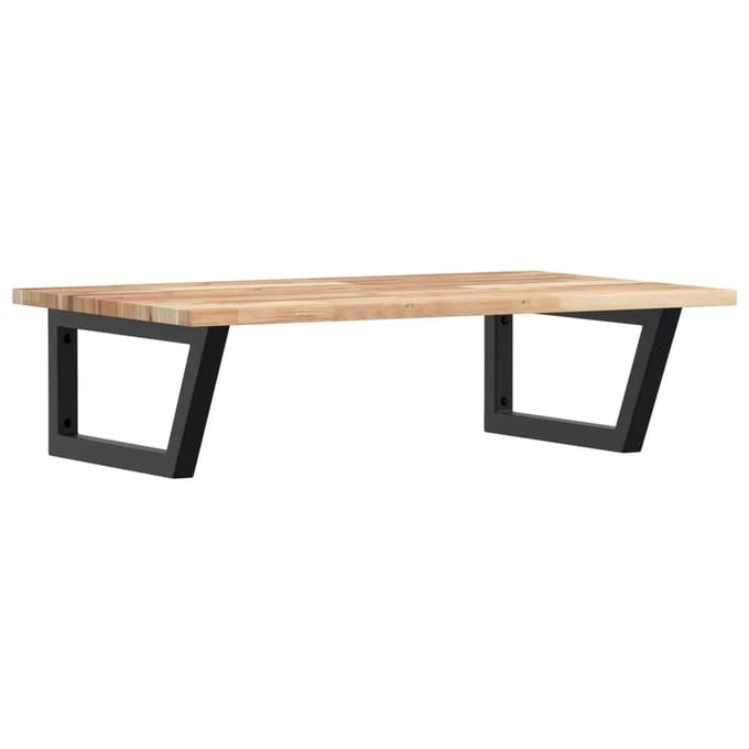 vidaXL - Badkamer - wandschap - staal - en - massief - acaciahout