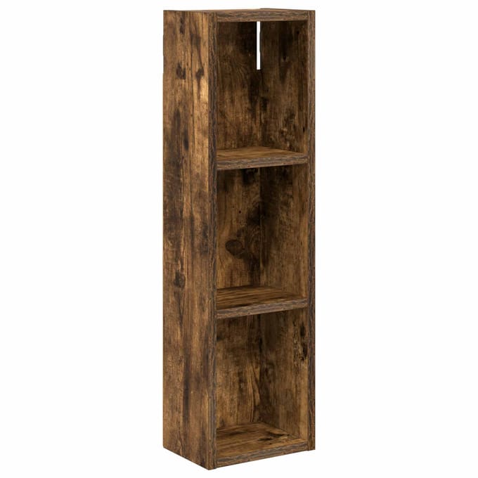 vidaXL - Badkamer - wandkast - Gerookte - Eik - 20 - x - 14 - x - 70 - cm