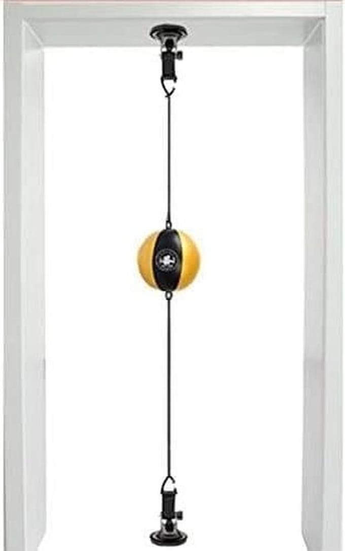 Speedbal Set - Bokszak - Reactietraining - Dubbelzijdige Bal - 20 cm Diameter - Geel
