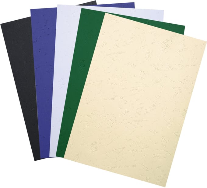 EXACOMPTA schutbladen / dekbladen FOREVER, A4, donkerblauw, met leerstructuur