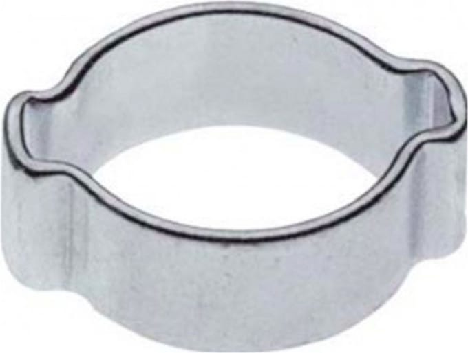 Slangklem 2-oor - 2 oorklemmen 7mm - 100 stuks - gegalvaniseerd