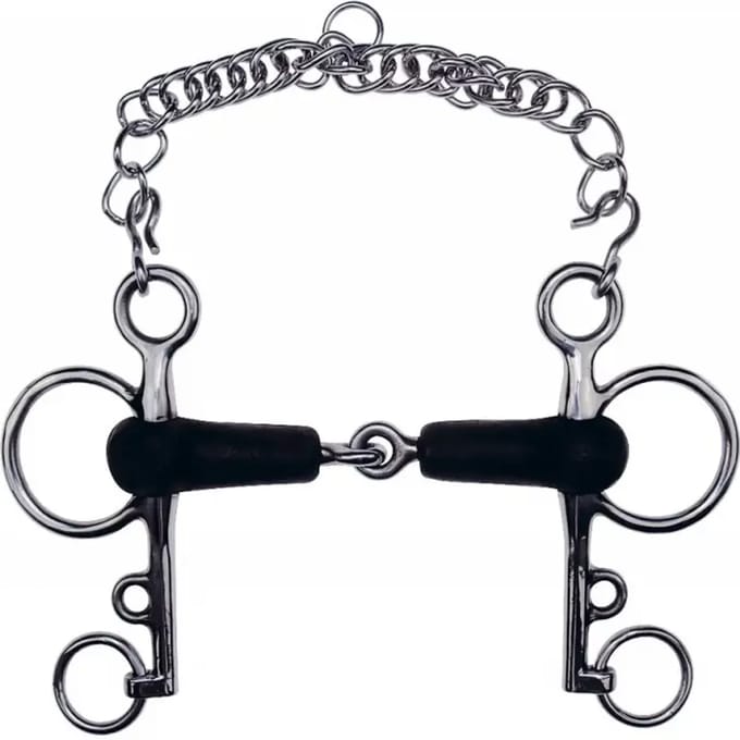 Pelham voor gebroken rubberen paard Feeling