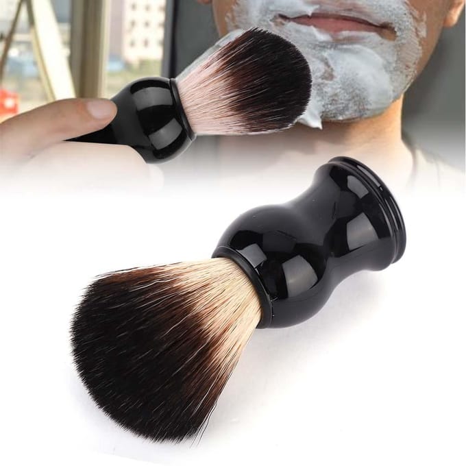 Draagbare Heren Zachte Borstel Haar Delicate Handgreep Baard Scheerkwast Kapsalon Gereedschap #03 gray