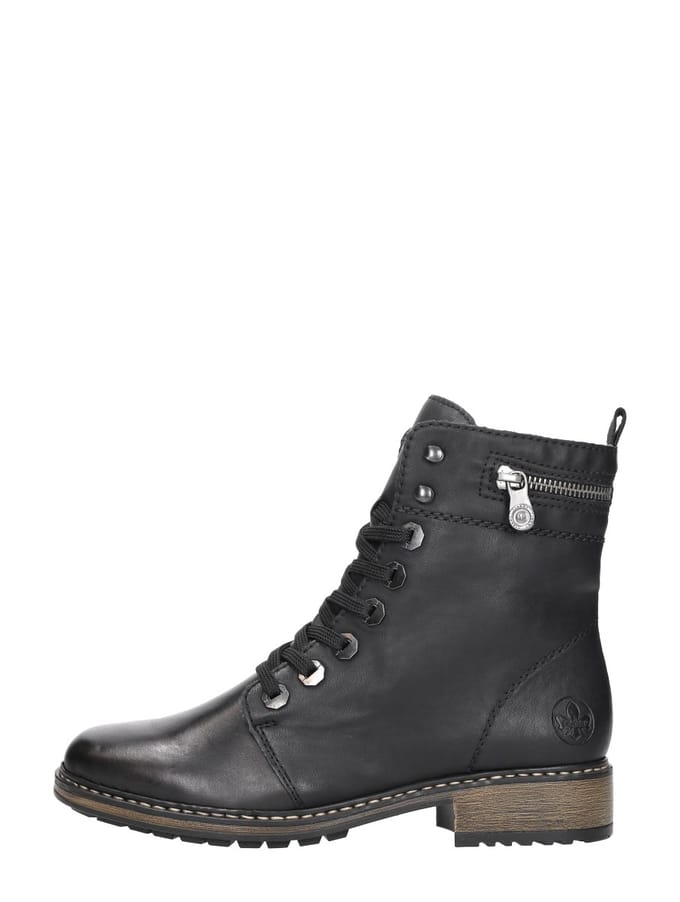 Rieker Veterboots zwart Synthetisch - Dames - Maat 41
