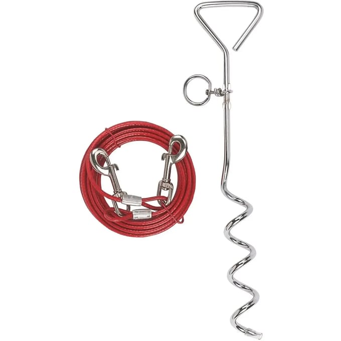 Kerbl Aanlegspiraal met lijn 8mmx40cm met loopriem 5mmx6m