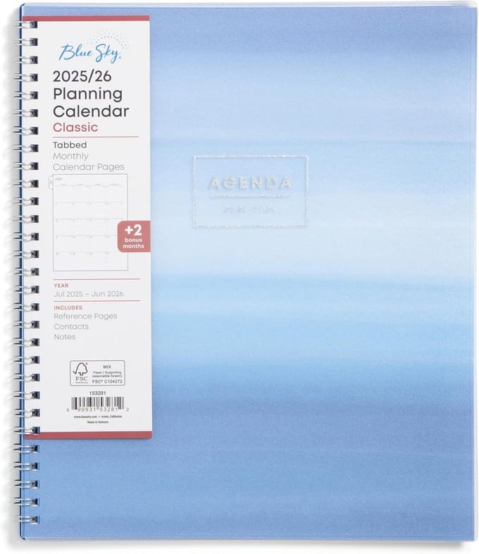 Maandelijkse Agenda Academisch Jaar 2025-2026 Planner Juli t/m Juni 8x10