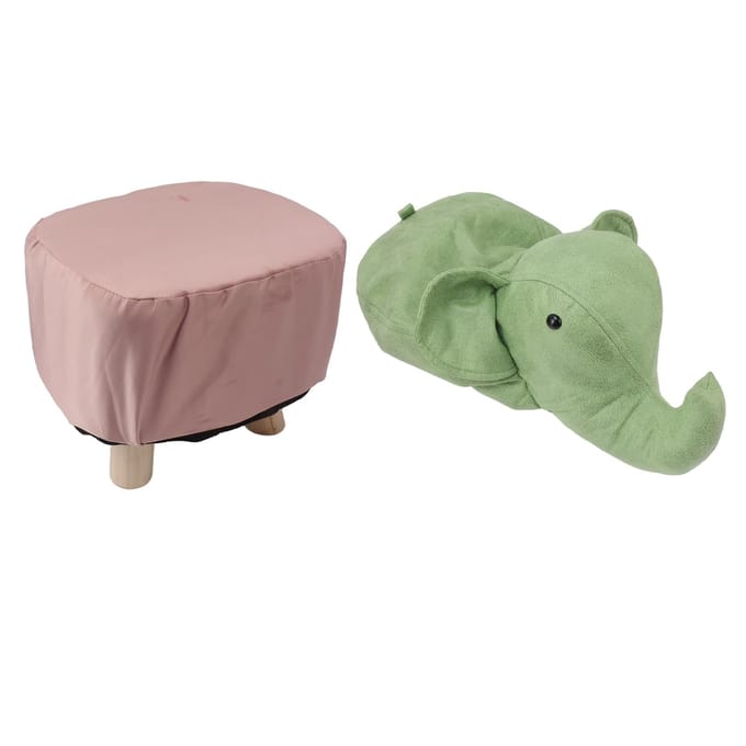 Dieren Voetenbankjes Olifant Vormig Antislip Stil Comfortabel Stabiel Multifunctioneel Schattig Krukje voor Kinderen Groen groen