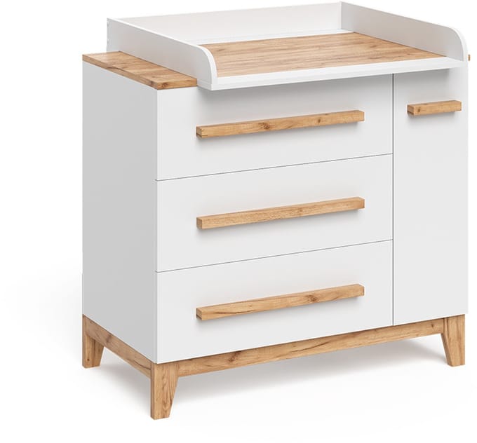Vitalispa Malia Commode – 98 x 98 cm met laden Wit/Kunstnijverheid